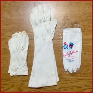 3pr Vtg Gloves, sz 6